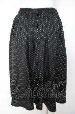 画像2: axes femme / ドット柄×お花刺繍入りスカート M 黒 Y-26-09-10-139-AX-SK-SZ-ZY (2)