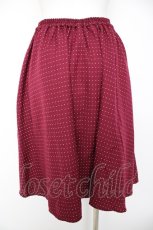 画像2: axes femme / ドット柄×お花刺繍入りスカート M ワイン Y-26-09-10-141-AX-SK-SZ-ZY (2)