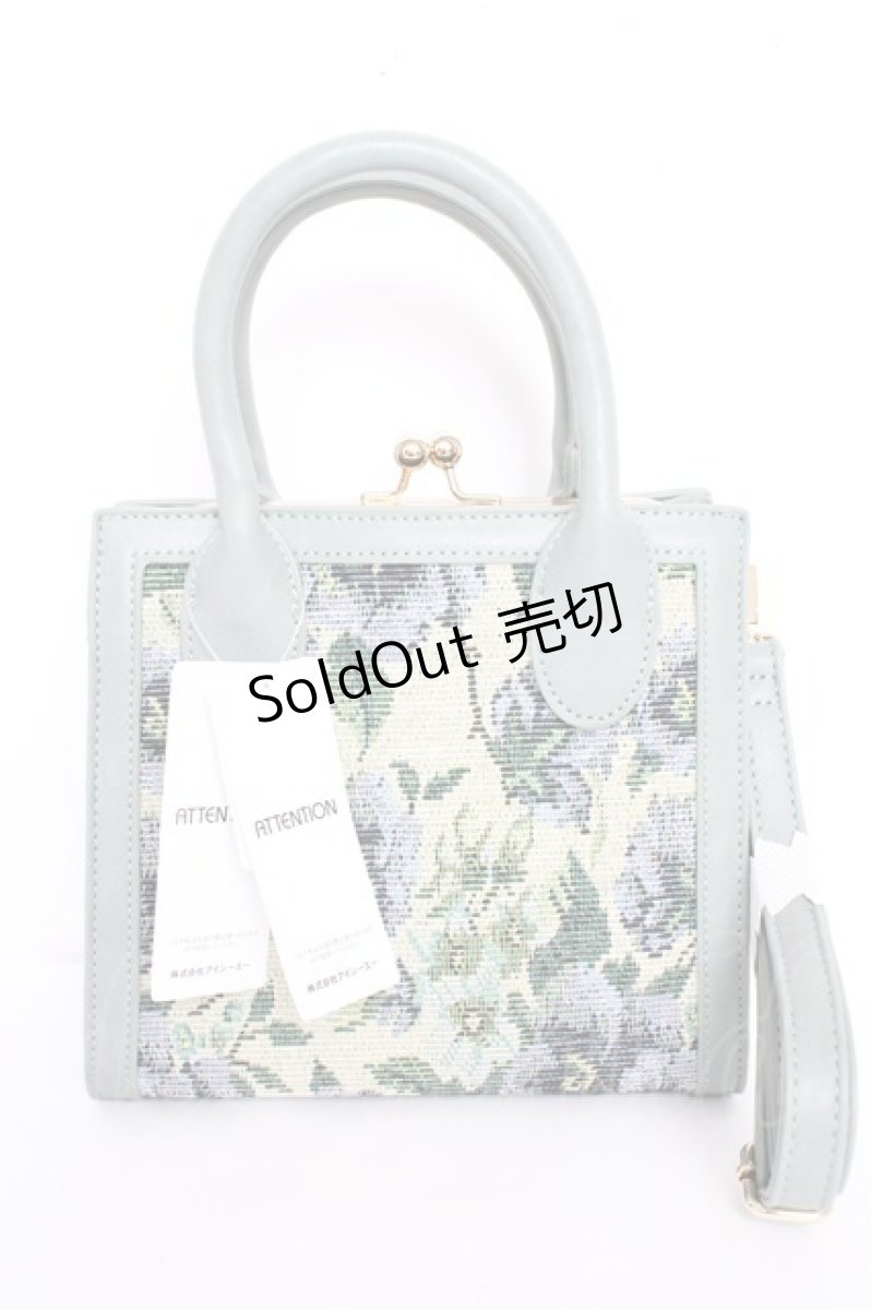 画像1: axes femme / ゴブラン柄がま口BAG  グリーン Y-26-09-10-016-AX-BG-SZ-ZY (1)