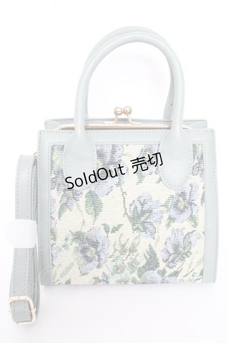 画像2: axes femme / ゴブラン柄がま口BAG  グリーン Y-26-09-10-016-AX-BG-SZ-ZY (2)