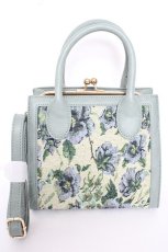 画像2: axes femme / ゴブラン柄がま口BAG  グリーン Y-26-09-10-016-AX-BG-SZ-ZY (2)