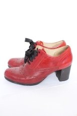 画像2: Jane Marple / SH リボンレースアップのオックスフォードシューズ L ワイン Y-26-09-10-018-JM-SH-SZ-ZY (2)