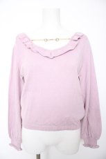 画像1: axes femme POETIQUE / チェーンアクセ付ニットプルオーバー M ピンク Y-26-09-10-028-AX-TO-SZ-ZY (1)