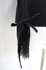 画像3: axes femme POETIQUE / 袖レースデザインニットプルオーバー M 黒 Y-26-09-10-033-AX-TO-SZ-ZY (3)
