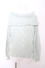 画像1: axes femme / オフタートルニットプルオーバー M グリーン Y-26-09-12-052-AX-TO-SZ-ZY (1)