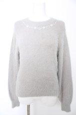 画像1: axes femme / 花パールラメフェザーニット F グレー Y-26-09-12-054-AX-TO-SZ-ZY (1)