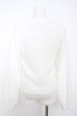 画像2: axes femme / 花パールラメフェザーニット F 白 Y-26-09-12-055-AX-TO-SZ-ZY (2)