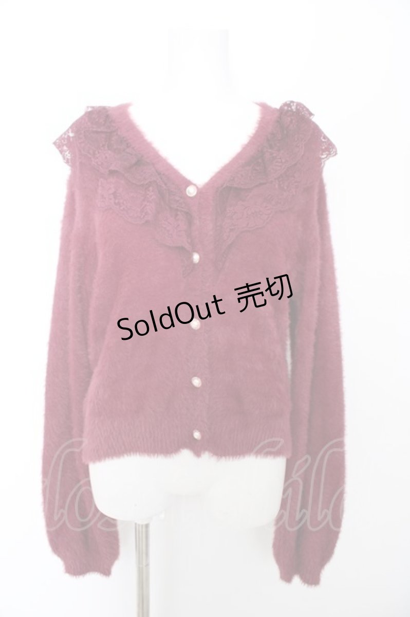 画像1: axes femme / レース襟フェザーニット F ワイン Y-26-09-12-060-AX-TO-SZ-ZY (1)