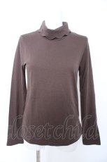 画像1: franche lippee black / ハイネックスカラップカットソー M こげ茶 Y-26-09-12-080-LO-TO-SZ-ZY (1)
