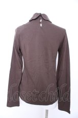 画像2: franche lippee black / ハイネックスカラップカットソー M こげ茶 Y-26-09-12-080-LO-TO-SZ-ZY (2)