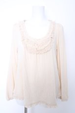 画像1: Franche Lippee / バラ刺繍レースニットプルオーバー M 生成り Y-26-09-12-081-LO-TO-SZ-ZY (1)