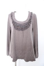 画像1: Franche Lippee / バラ刺繍レースニットプルオーバー M チャコール Y-26-09-12-083-LO-TO-SZ-ZY (1)