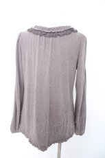 画像2: Franche Lippee / バラ刺繍レースニットプルオーバー M チャコール Y-26-09-12-083-LO-TO-SZ-ZY (2)