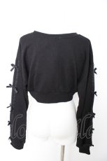 画像2: DearMyLoveRose / ショートスウェットクロップドトップ M-L 黒 Y-26-09-12-088-LO-TO-SZ-ZY (2)