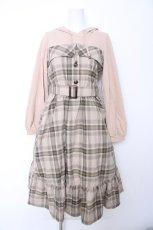 画像1: axes femme / パーカードッキングワンピース M ベージュ Y-26-09-12-098-AX-OP-SZ-ZY (1)