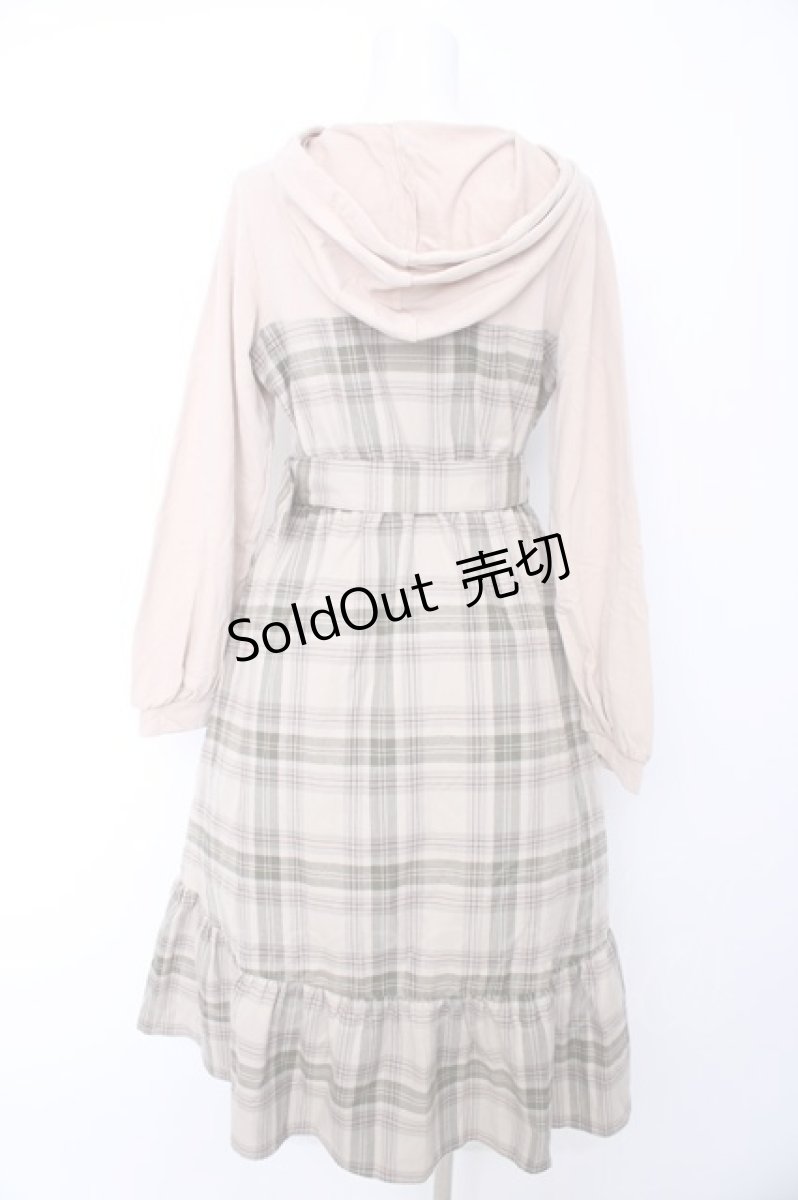 画像2: axes femme / パーカードッキングワンピース M ベージュ Y-26-09-12-098-AX-OP-SZ-ZY (2)