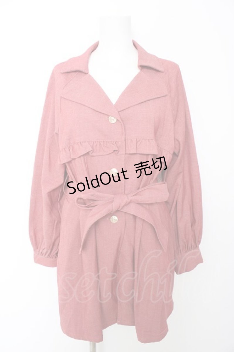 画像1: axes femme / バックレースアップコート F 赤 Y-26-09-12-101-AX-JA-SZ-ZI (1)