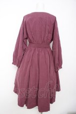 画像2: axes femme POETIQUE / ポリスウェード長袖ワンピース M パープル Y-26-09-12-105-AX-OP-SZ-ZY (2)