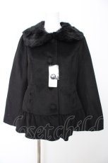 画像1: axes femme POETIQUE / フリルショートコート M 黒 Y-26-09-12-108-AX-CO-SZ-ZY (1)