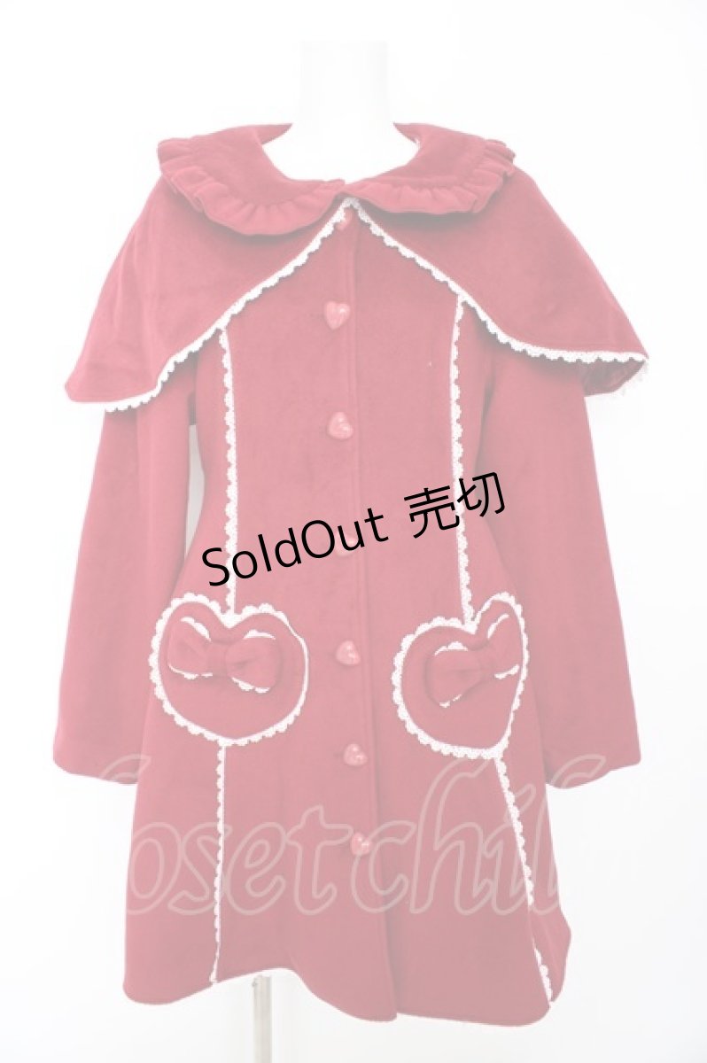 画像1: Dear Dolls / ケープ付きコート  赤 Y-26-09-12-110-LO-CO-SZ-ZY (1)