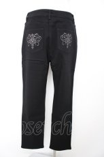 画像2: axes femme / 刺繍入り裏起毛ストレッチパンツ L 黒 Y-26-09-12-116-AX-PA-SZ-ZY (2)