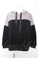 画像1: axes femme / バイカラーパーカープルオーバー  黒 Y-26-09-12-017-AX-TO-SZ-ZY (1)