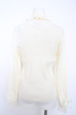 画像2: axes femme POETIQUE / 袖レースデザインニットプルオーバー M 生成り Y-26-09-12-021-AX-TO-SZ-ZY (2)
