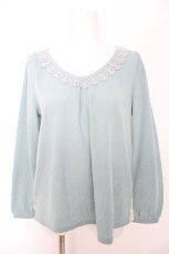 画像1: axes femme / 後ろレースニットトップス M グリーン Y-26-09-12-022-AX-TO-SZ-ZY (1)