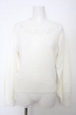 画像1: axes femme / ステラート刺繍フェザーニット F 白 Y-26-09-12-026-AX-TO-SZ-ZY (1)