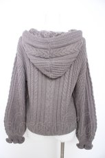 画像2: axes femme / ケーブルニットパーカー M グレー Y-26-09-12-041-AX-TO-SZ-ZY (2)