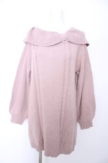 画像1: axes femme / リボン襟ニットミニワンピ F ピンク Y-26-09-12-043-AX-OP-SZ-ZY (1)