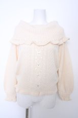 画像1: axes femme / オフタートルニットプルオーバー M 生成り Y-26-09-12-051-AX-TO-SZ-ZY (1)