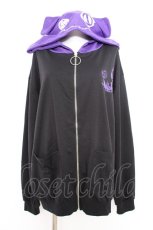 画像1: NieR Clothing / フェイシデザインなりきり耳付きアウター F 黒×紫 Y-26-09-13-034-PU-TO-SZ-ZY (1)