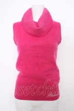 画像1: HYSTERIC GLAMOUR / ロゴ刺繍ハイネックノースリーブニット F ピンク Y-26-09-13-035-PU-TO-SZ-ZY (1)