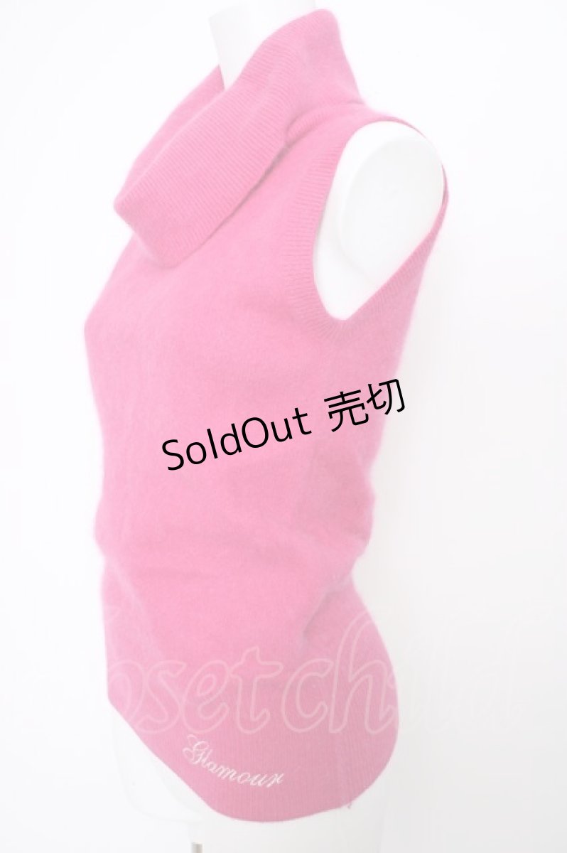 画像2: HYSTERIC GLAMOUR / ロゴ刺繍ハイネックノースリーブニット F ピンク Y-26-09-13-035-PU-TO-SZ-ZY (2)
