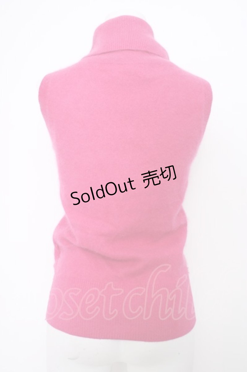 画像3: HYSTERIC GLAMOUR / ロゴ刺繍ハイネックノースリーブニット F ピンク Y-26-09-13-035-PU-TO-SZ-ZY (3)