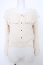 画像1: LIZ LISA / カーディガン風ニットトップス 0 アイボリー Y-26-09-13-040-LO-TO-SZ-ZY (1)