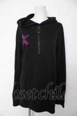 画像1: NieR Clothing / 袖プリントプルパーカー  黒 Y-26-09-13-051-PU-TO-SZ-ZY (1)