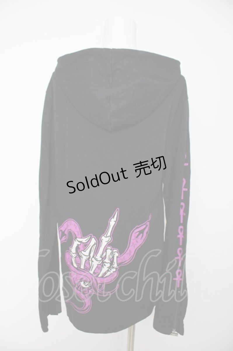 画像2: NieR Clothing / 袖プリントプルパーカー  黒 Y-26-09-13-051-PU-TO-SZ-ZY (2)