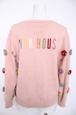 画像2: PINK HOUSE / カラフルカメリアニットカーディガン  ピンク Y-26-09-13-052-LO-TO-SZ-ZY (2)