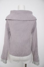画像2: axes femme / ローズ刺繍オフショルニット  ラベンダー Y-26-09-13-064-AX-TO-SZ-ZY (2)