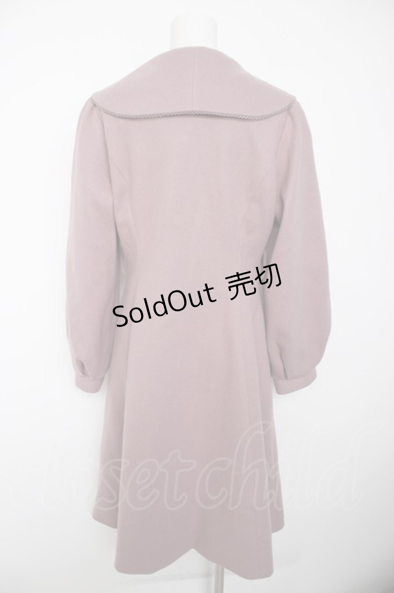 画像2: axes femme POETIQUE / ローブ風デザインコート M 淡ピンク Y-26-09-13-082-AX-CO-SZ-ZY (2)