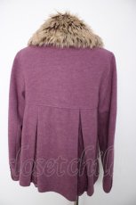 画像2: axes femme / レース切り替えフレアショートコート M パープル Y-26-09-13-083-AX-CO-SZ-ZY (2)