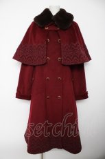 画像1: axes femme / ダブルブレスケープコート  ワイン Y-26-09-13-086-AX-CO-SZ-ZY (1)