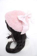 画像1: Lovely Tency / 眞白ありすコラボ リボンベレー帽  ピンク Y-26-09-13-012-LO-AC-SZ-ZY (1)