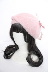 画像2: Lovely Tency / 眞白ありすコラボ リボンベレー帽  ピンク Y-26-09-13-012-LO-AC-SZ-ZY (2)