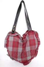 画像2: axes femme / タータンチェックハートバッグ  赤 Y-26-09-13-013-AX-BG-SZ-ZY (2)