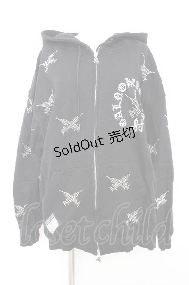 画像1: GALFY / ピカピカ注射器パーカー  黒 Y-26-09-13-020-PU-TO-SZ-ZY (1)