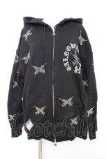 画像1: GALFY / ピカピカ注射器パーカー  黒 Y-26-09-13-020-PU-TO-SZ-ZY (1)