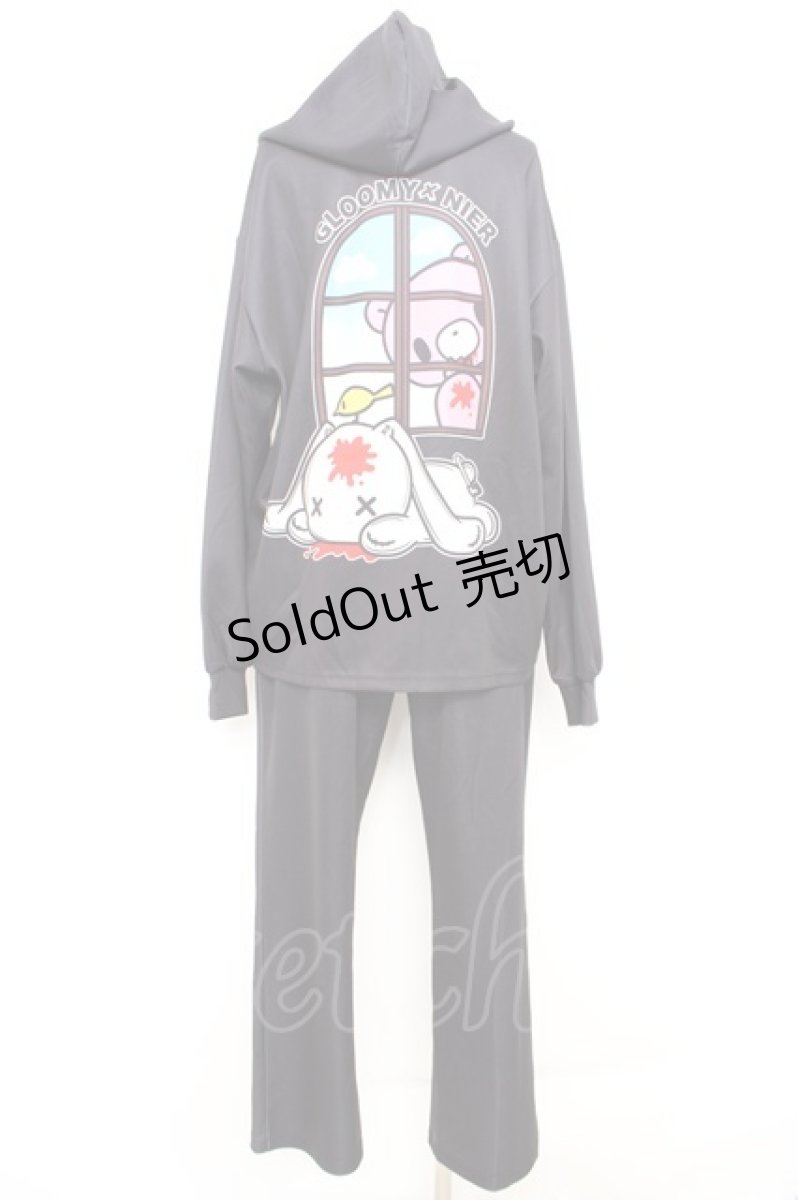 画像2: NieR Clothing / グル~ミ~×NIERコラボデザインSET-UP F 黒 Y-26-09-13-030-PU-JA-SZ-ZS (2)
